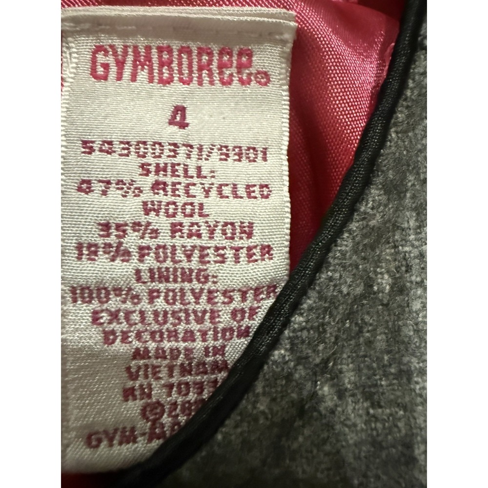 Gymboree Dress Jumper Charcoal Gray Size 4 City Sidewalk Vintage 2003 47% Wool - Picture 5 of 6